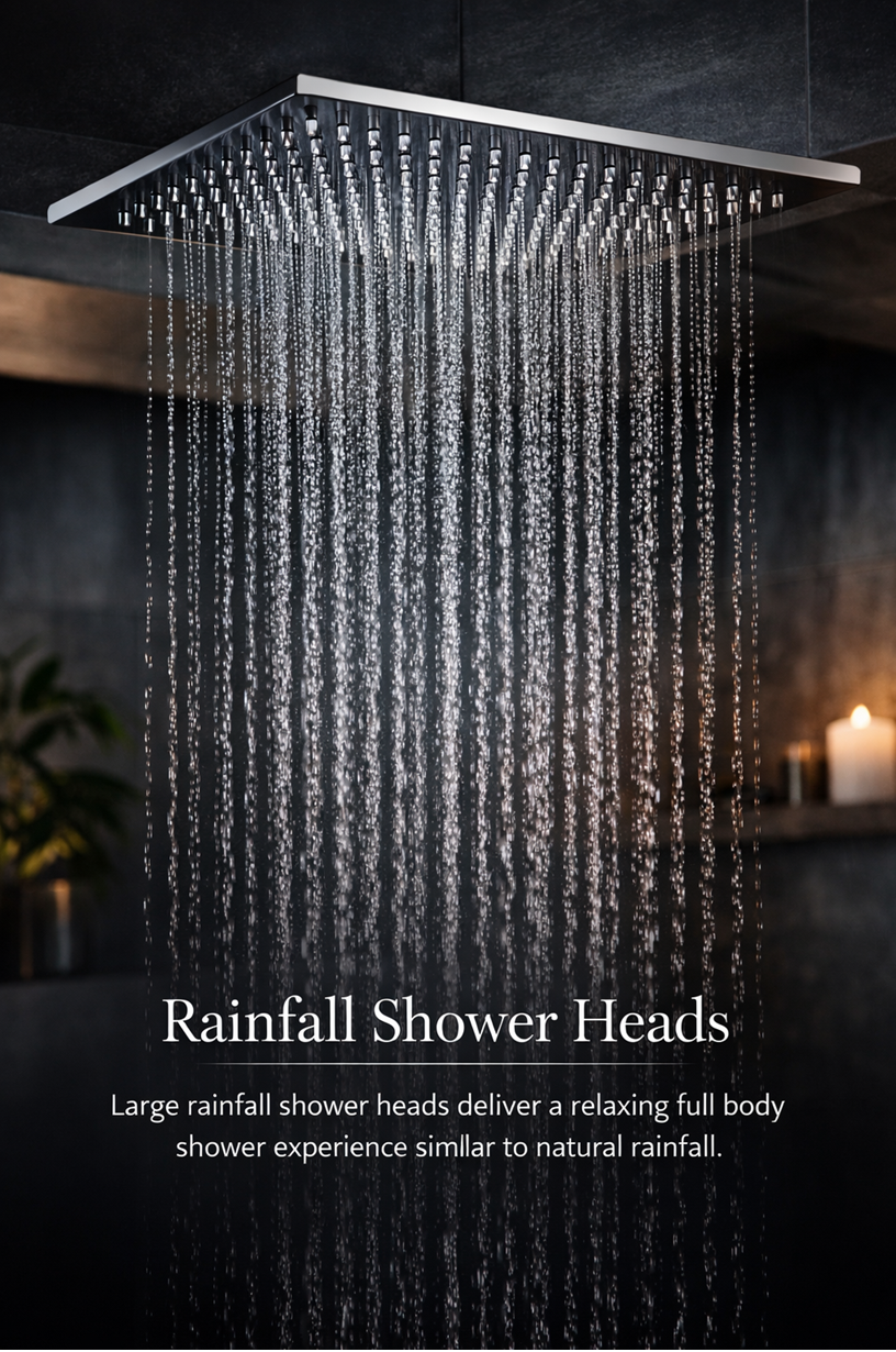 Luxury Rainfall Shower Head ceiling mounted
